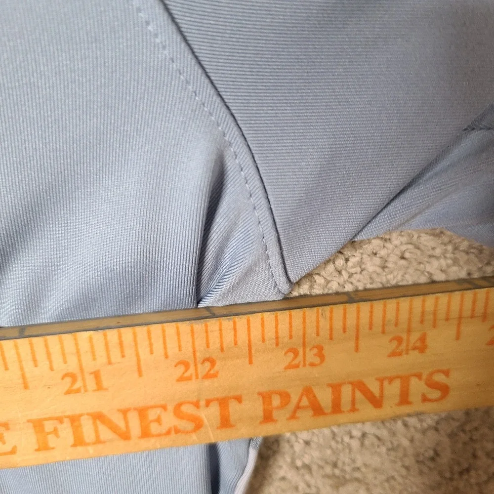 Nike Shirt Mens XL Blue Striped Polo Standard‎ Fit Dri Fit Woodhaven Golf Casual